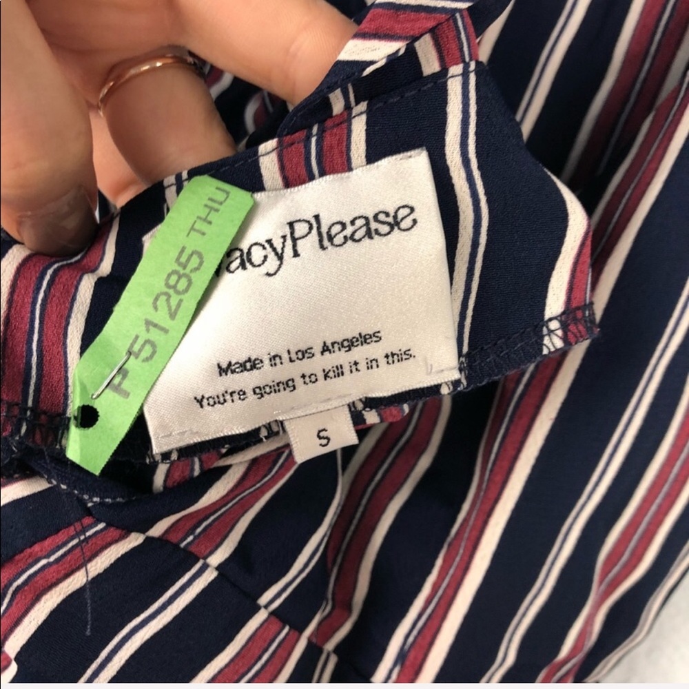 Privacy Please • Nassau Striped Midi Wrap Dress - Picture 7 of 8
